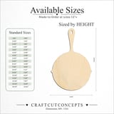 Size reference chart for CAST IRON PAN