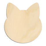 Laser-cut baltic birch silhouette of FRONT CAT HEAD