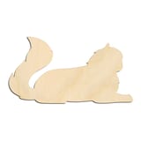 Laser-cut baltic birch silhouette of LYING CAT