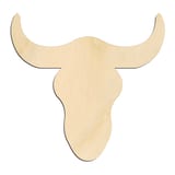 Laser-cut baltic birch silhouette of CATTLE SKULL LONG FACE