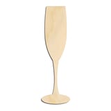 Laser-cut baltic birch silhouette of CHAMGAIGN FLUTE