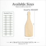 Size reference chart for CHAMPANE BOTTLE STANDARD