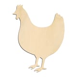 Laser-cut baltic birch silhouette of CHICKEN