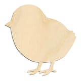 Laser-cut baltic birch silhouette of CHICKEN CHICK