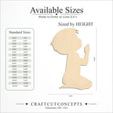 Size reference chart for CHILD PRAYING SHORT HAIR