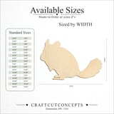 Size reference chart for CHINCHILLA