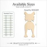 Size reference chart for CHINESE CRESTED TWO PIECE BACK VIEW