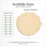 Size reference chart for CHOCOLATE CHIP COOKIE