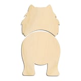 Laser-cut baltic birch silhouette of CHOW CHOW