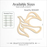 Size reference chart for Christian Dove