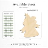 Size reference chart for CHRISTMAS BELLS WITH HOLLY