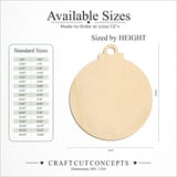 Size reference chart for CHRISTMAS ORNAMENT