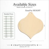 Size reference chart for CHRISTMAS ORNAMENT ONION