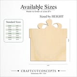 Size reference chart for CHRISTMAS PRESENT RIBBON BOW