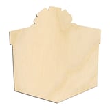 Laser-cut baltic birch silhouette of CHRISTMAS PRESENT TISSUE BOW