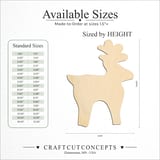 Size reference chart for CHRISTMAS REINDEER STANDING SIDE