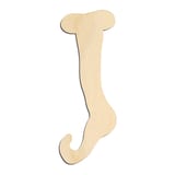 Laser-cut baltic birch silhouette of LONG CHRISTMAS STOCKING