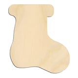 Laser-cut baltic birch silhouette of CHRISTMAS STOCKING ROUNDED TOE