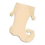 Laser-cut baltic birch silhouette of CHRISTMAS STOCKING WITH BELLS