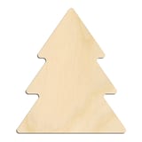 Laser-cut baltic birch silhouette of CHRISTMAS TREE ANGULAR