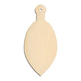 Laser-cut baltic birch silhouette of CHRISTMAS TREE ORNAMENT OVAL