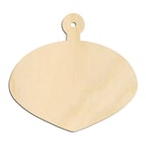 Laser-cut baltic birch silhouette of CHRISTMAS TREE ORNAMENT WIDE OVAL