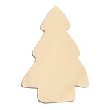 Laser-cut baltic birch silhouette of CHRISTMAS TREE ROUNDED