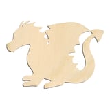 Laser-cut baltic birch silhouette of CHUBBY DRAGON