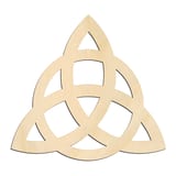 Laser-cut baltic birch silhouette of CIRCLED TRIQUETA SYMBOL