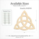 Size reference chart for CIRCLED TRIQUETA SYMBOL