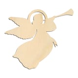 Laser-cut baltic birch silhouette of CLASSIC CHIRCH CHRISTMAS ANGEL