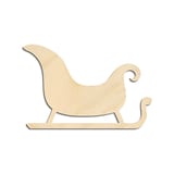Laser-cut baltic birch silhouette of CLASSIC CHRISTMAS SLEIGH