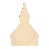 Laser-cut baltic birch silhouette of CLASSIC CHURCH