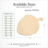 Size reference chart for CLASSIC ENGRAVED ACORN