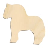 Laser-cut baltic birch silhouette of CLASSIC FJORD HORSE