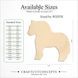 Size reference chart for CLASSIC FJORD HORSE