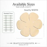 Size reference chart for CLASSIC FLOWER BLOOM