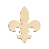 Laser-cut baltic birch silhouette of Classic Fleur-de-Lis