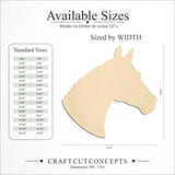 Size reference chart for CLASSIC HORSE HEAD
