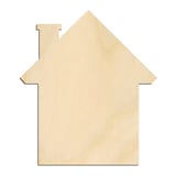 Laser-cut baltic birch silhouette of CLASSIC HOUSE