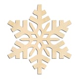 Laser-cut baltic birch silhouette of CLASSIC SNOWFLAKE