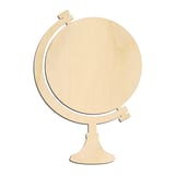 Laser-cut baltic birch silhouette of CLASSROOM GLOBE SIHOUETTE