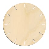 Laser-cut baltic birch silhouette of CLOCK FACE WITH DASHES