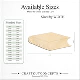 Size reference chart for CLOSED BOOK