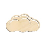 Laser-cut baltic birch silhouette of Dense Cloud