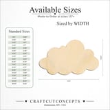 Size reference chart for CLOUD ROUNDED SILHOUETTE