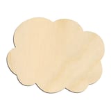 Laser-cut baltic birch silhouette of CLOUD WIDE ROUNDED SILHOUETTE