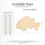Size reference chart for CLOWN FISH