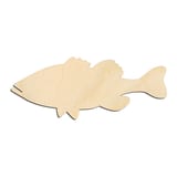 Laser-cut baltic birch silhouette of COD FISH