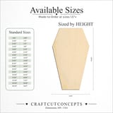 Size reference chart for Coffin Silhouette